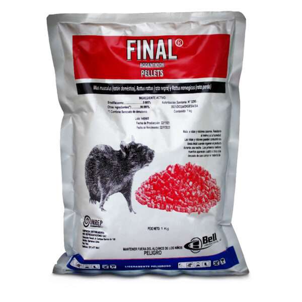 FINAL® PELLETS  - BOLSA X 1 KG – RODENTICIDA (BRODIFACOUM 0.005%)